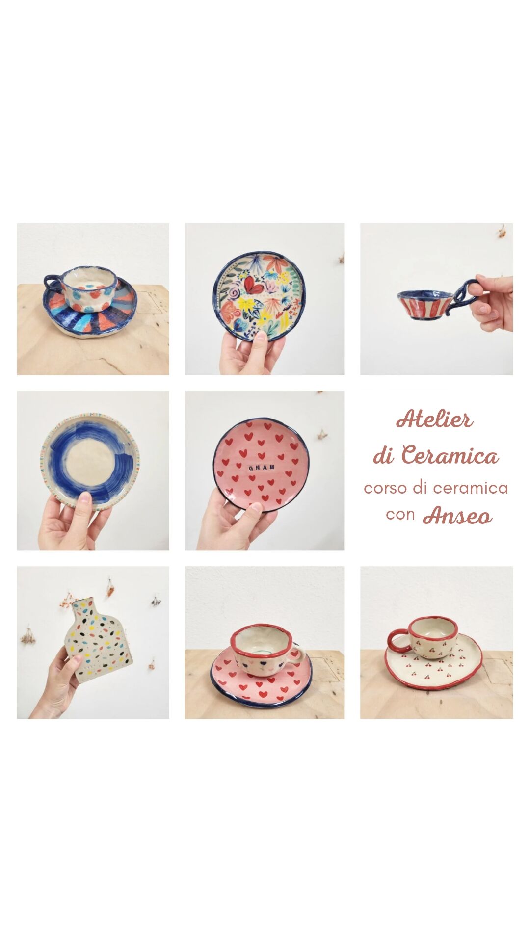 Immagine di locandina del corso Atelier di Ceramica con Anseo